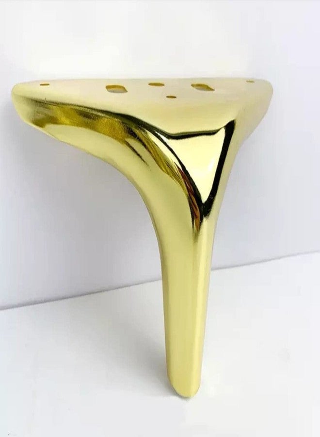 Fascination Sofa Leg Glossy Finish Heavy Model Russian Fame Shape Furniture Leg Set of 4, 6 Inches Weight Capacity (Screw Included) Gold - Image 1